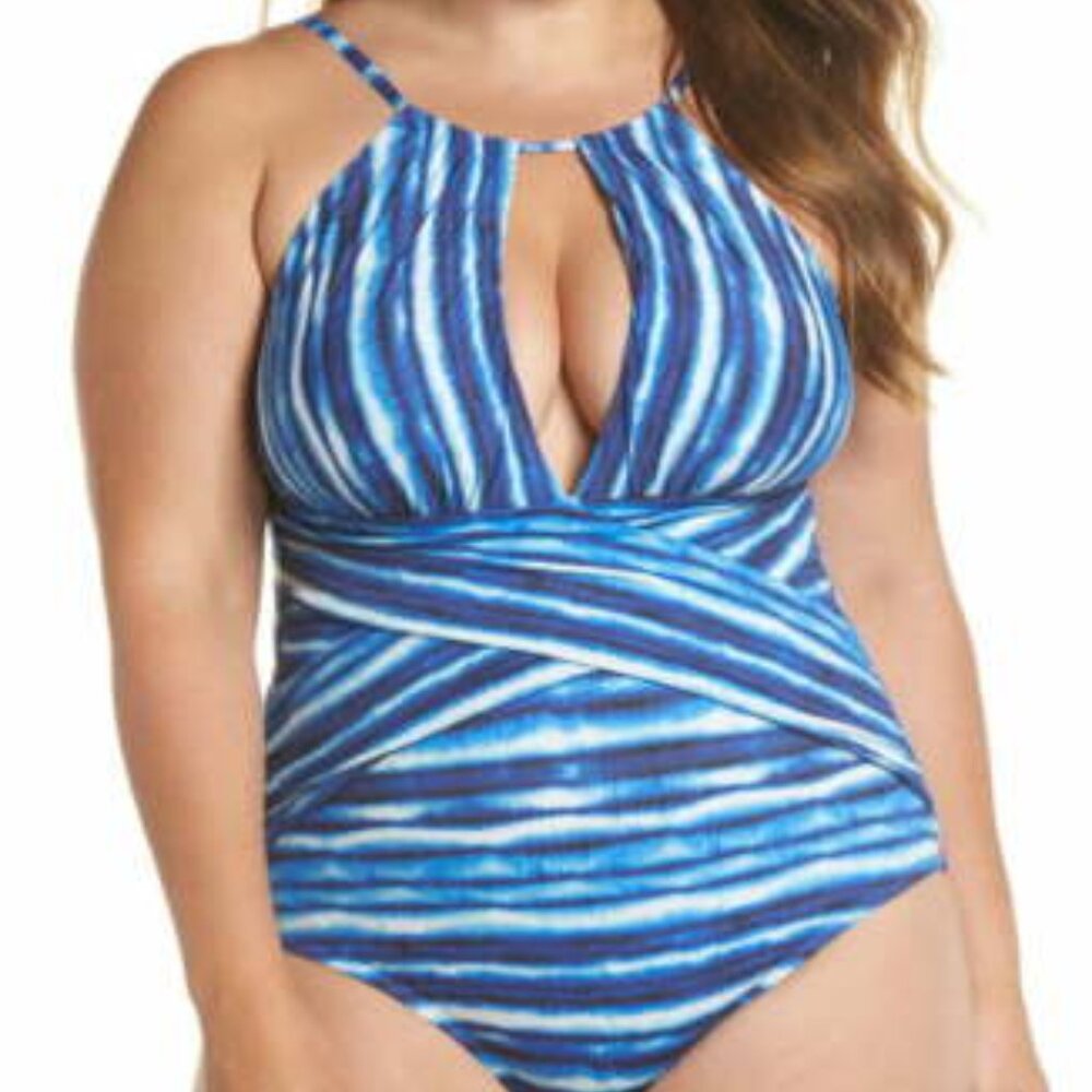 La Blanca High-Neck Keyhole One Piece